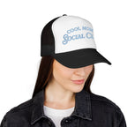 Cool Mom Social Club Trucker Hat — Embroidered Foam Mesh Cap for Stylish Moms