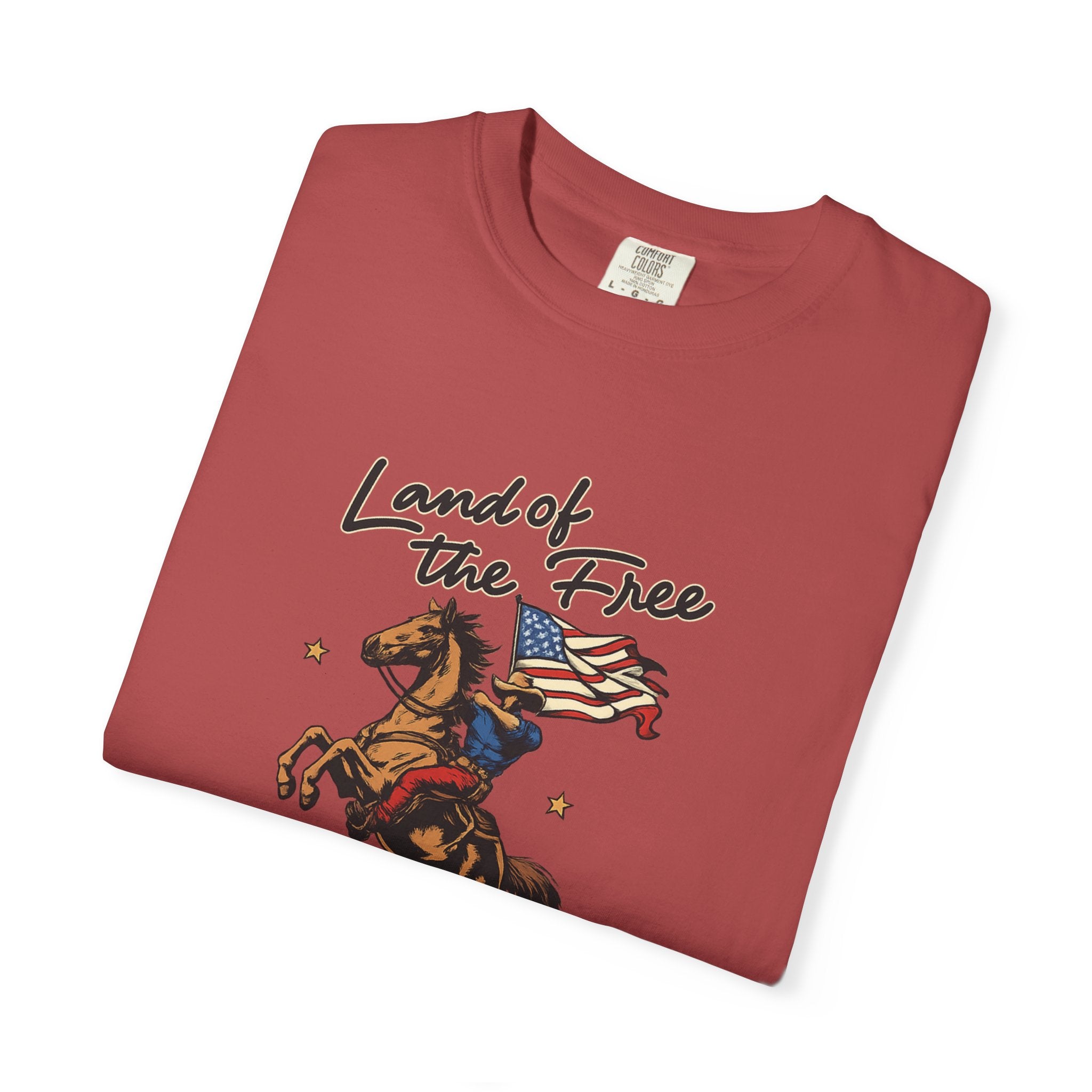 America Land of the Free Graphic T-Shirt — Patriotic