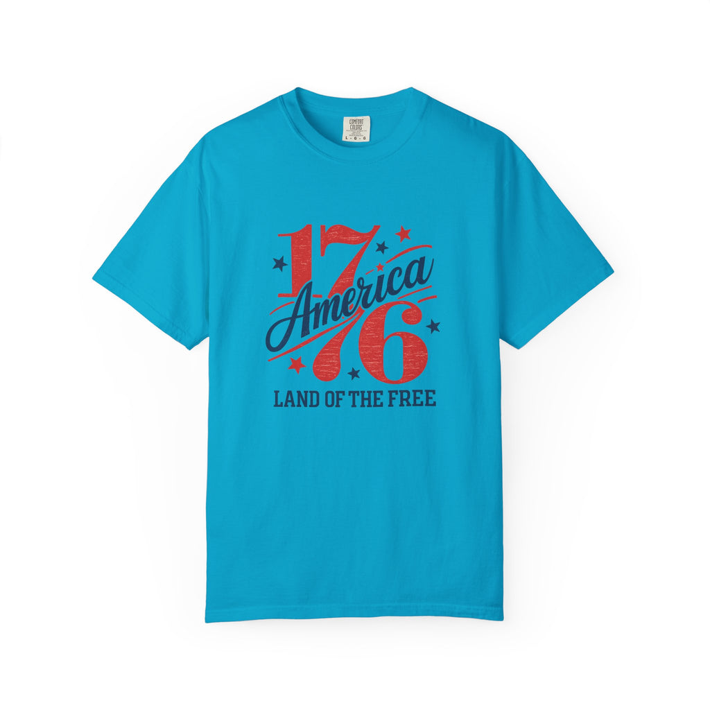 America Land of the Free Graphic T-Shirt — Patriotic