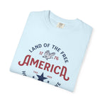 America Land of the Free Graphic T-Shirt — Patriotic 1776 Home of the Brave Tee