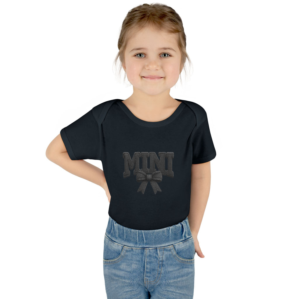 Mini Baby Bodysuit — "MINI" Bow Infant Onesie