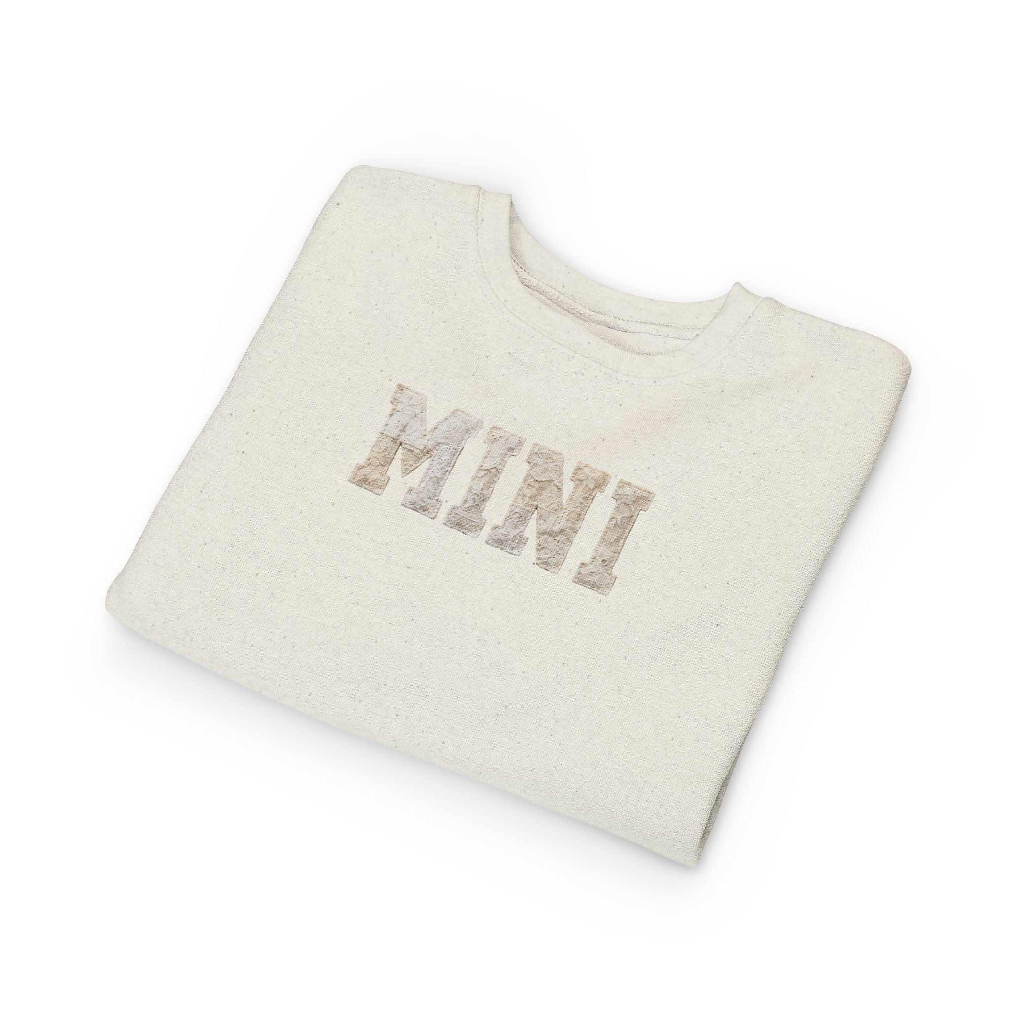 Mini Toddler Sweatshirt — Neutral Lettering Pullover