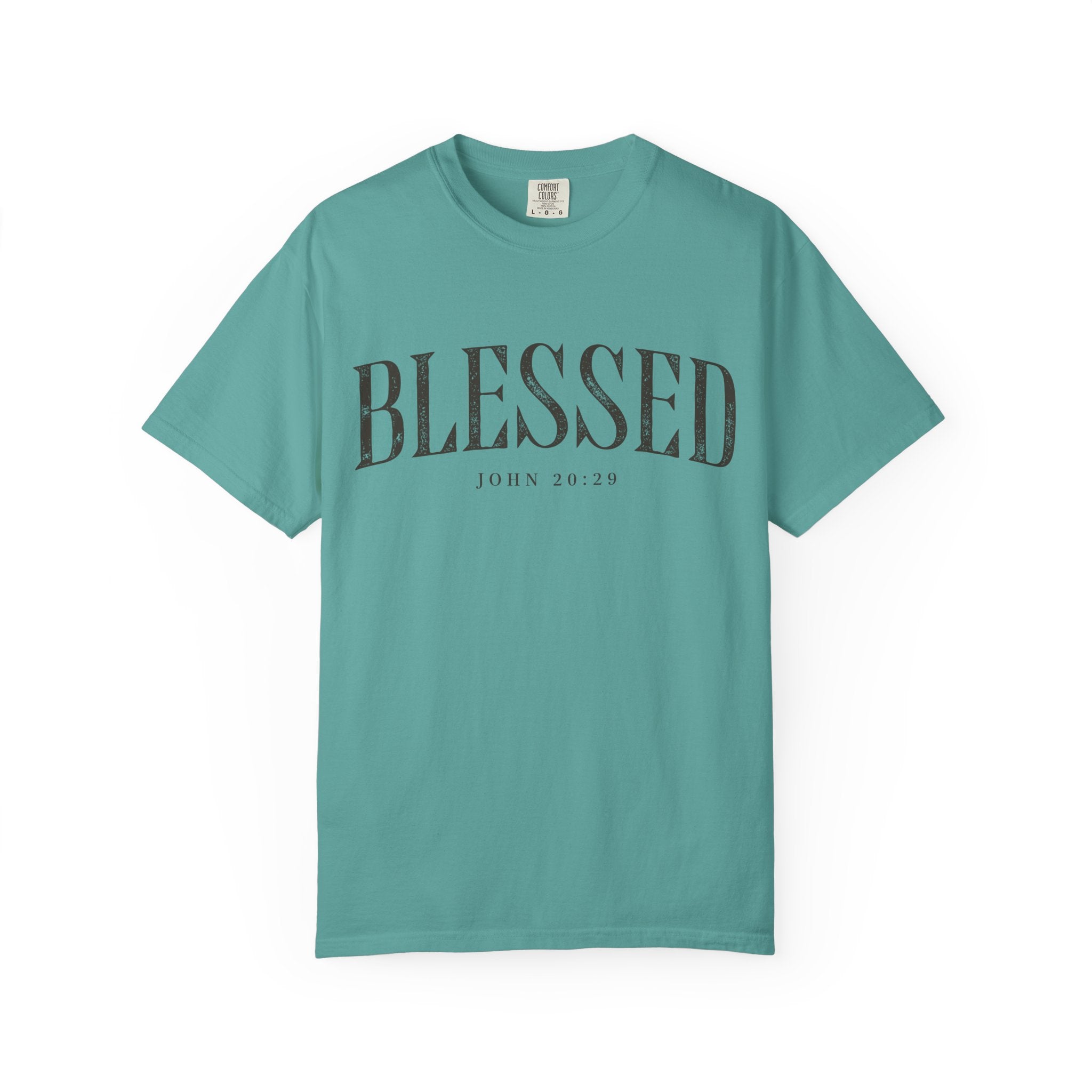 Blessed Christian T-Shirt — 'BLESSED' with John 20:25 Scripture Tee
