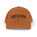 God Is Good Trucker Cap – Faith-Based Snapback Hat with Cross