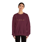 Mama Embroidery Crewneck Sweatshirt — Minimal Rose Gold Script