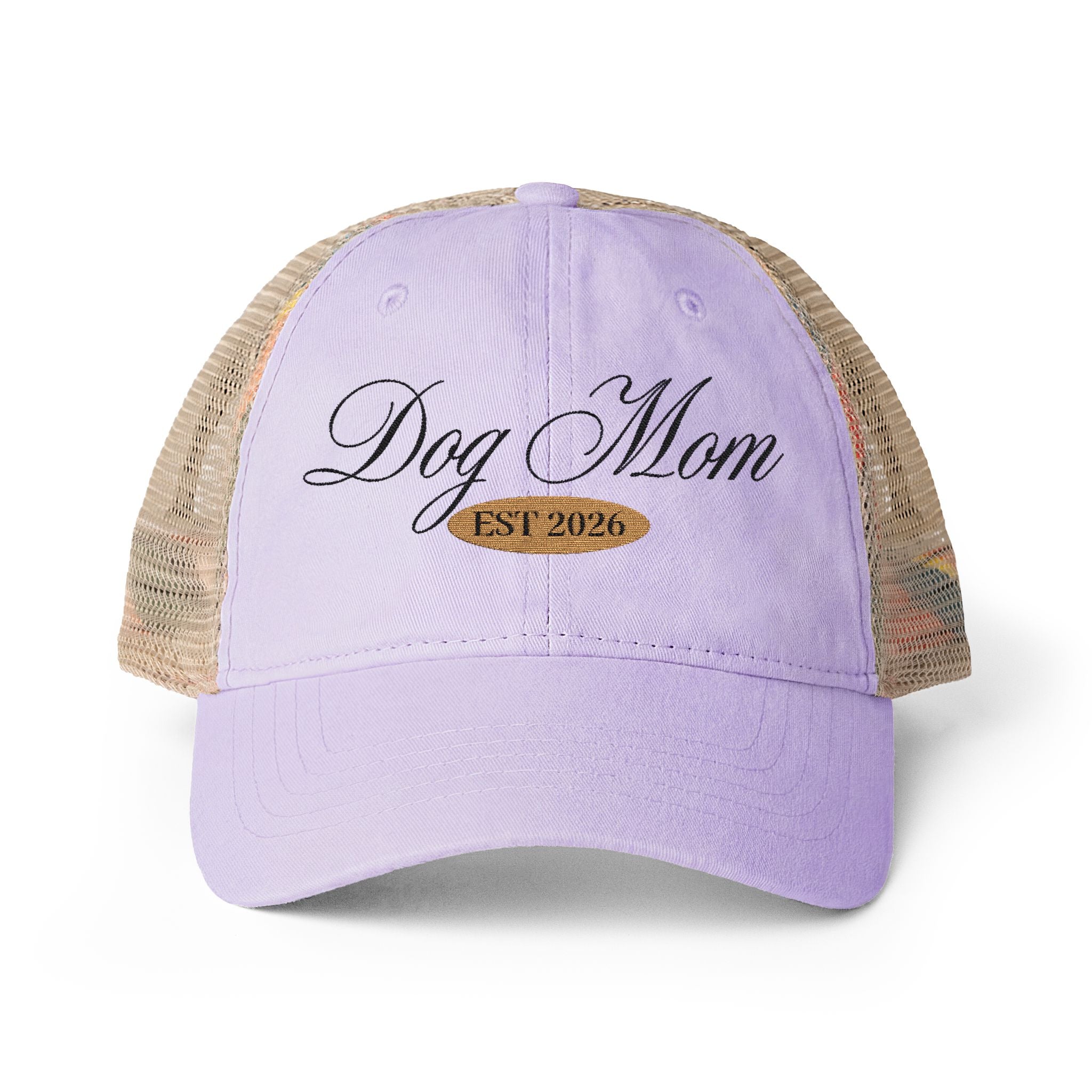 Dog Mom Women's Washed Mesh-Back Cap