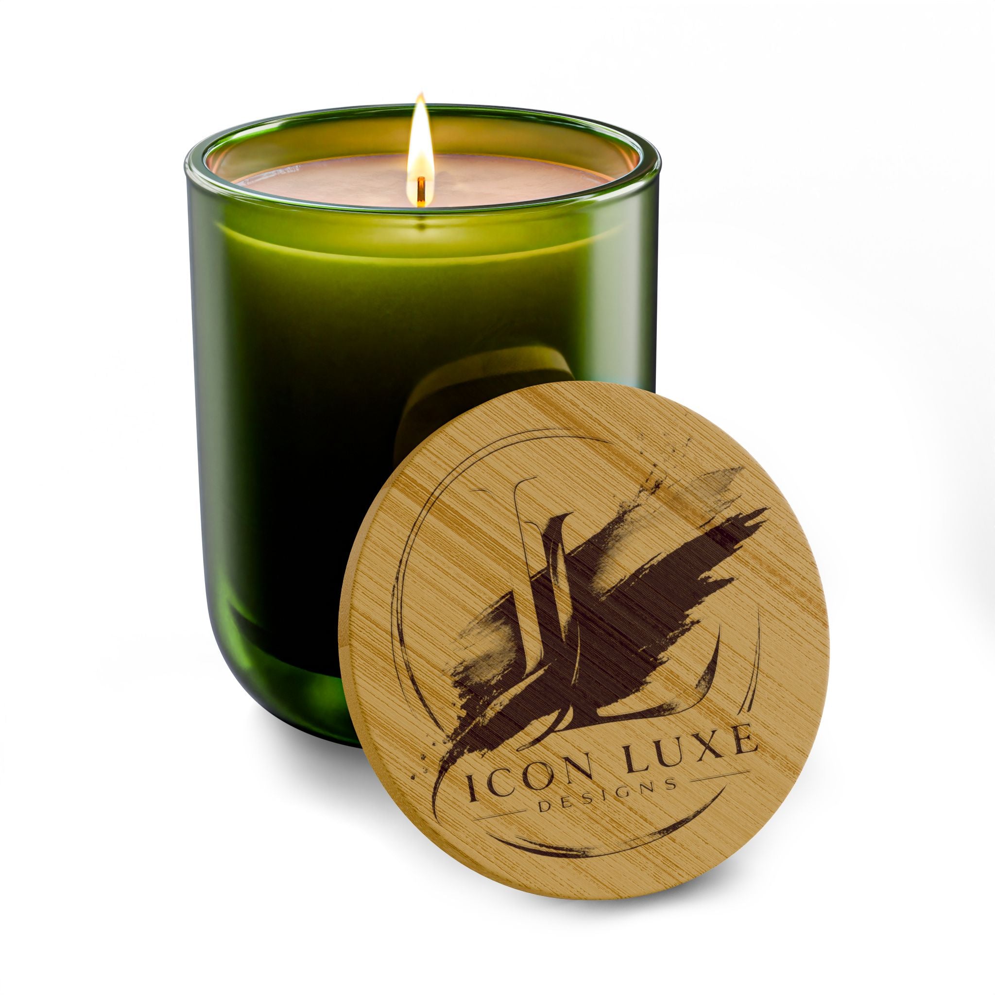Custom Engraved Bamboo Lid Soy Candle - 14oz Scented Candle
