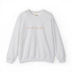 Mama Embroidery Crewneck Sweatshirt — Minimal Rose Gold Script