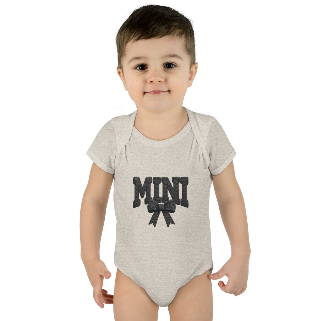 Mini Baby Bodysuit — "MINI" Bow Infant Onesie