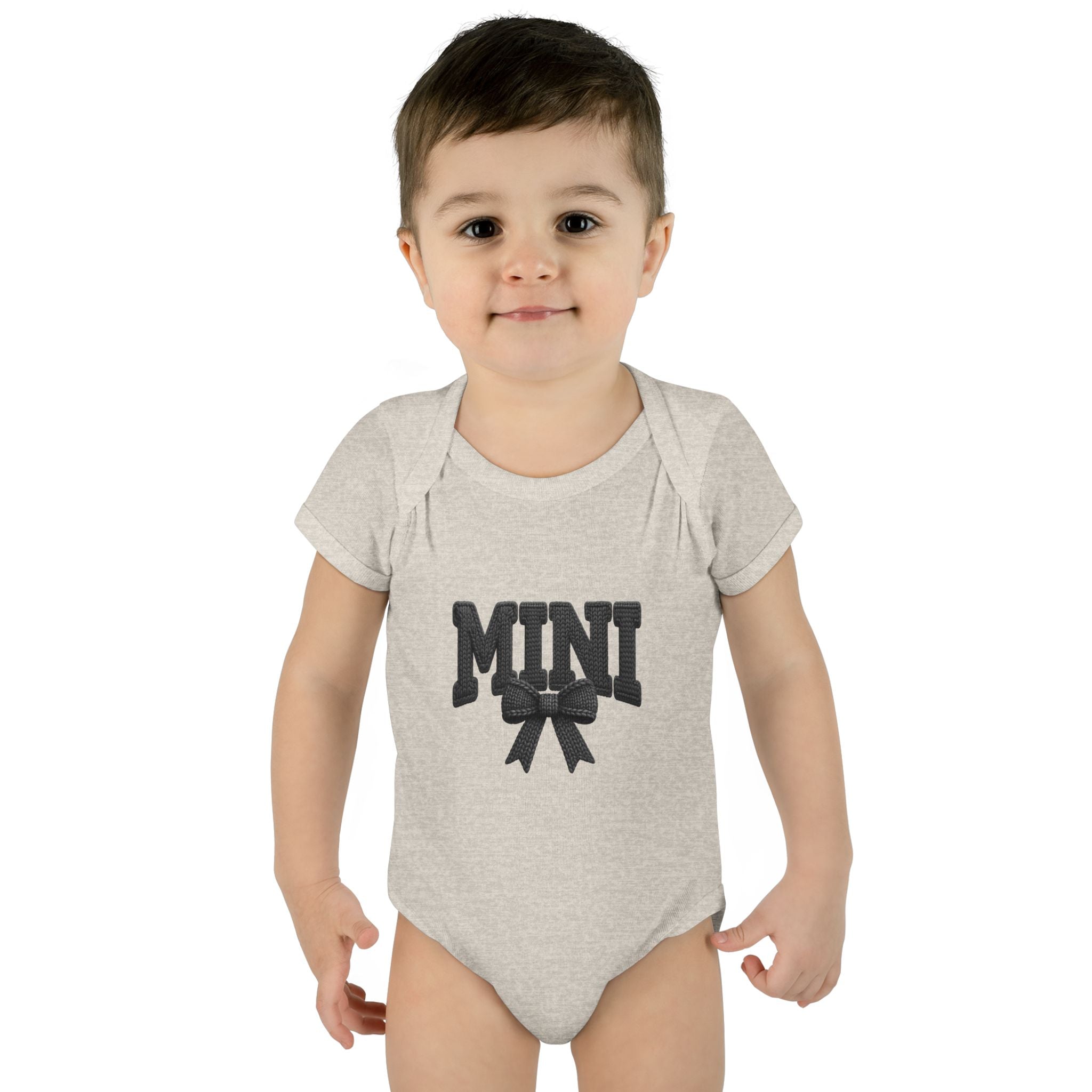 Mini Baby Bodysuit — "MINI" Bow Infant Onesie