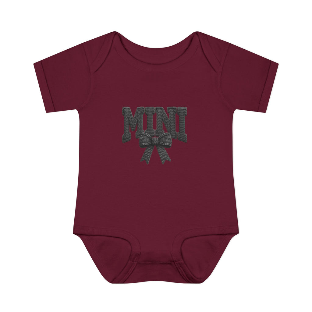 Mini Baby Bodysuit — "MINI" Bow Infant Onesie