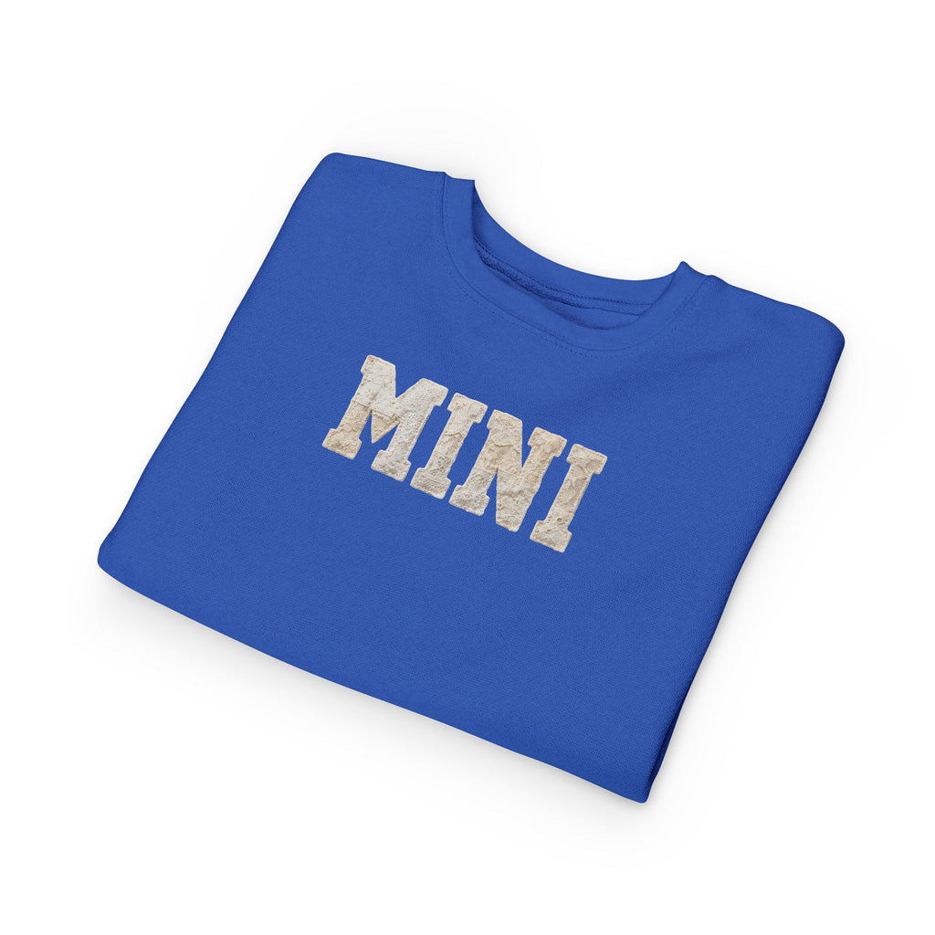 Mini Toddler Sweatshirt — Neutral Lettering Pullover