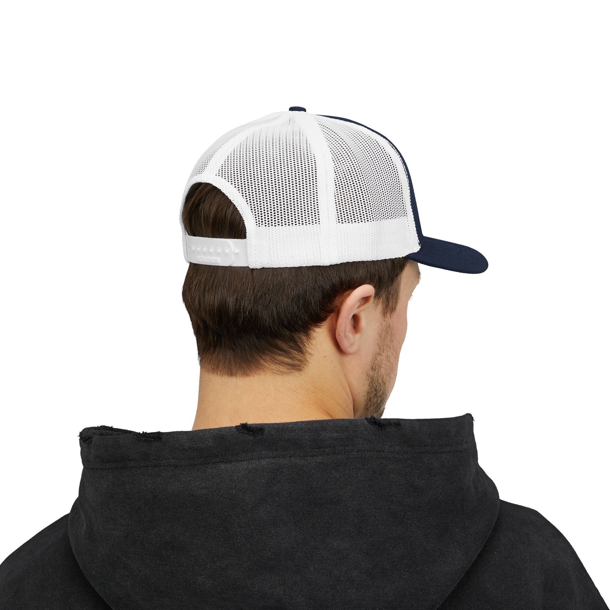 God Script Trucker Cap — Gold Sparkle Faith Snapback