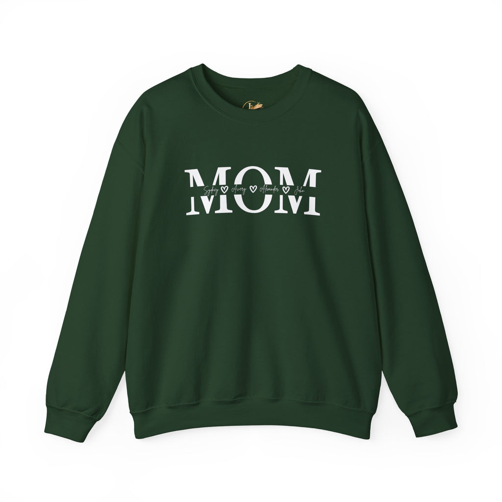 Customized Mom with Children's Names Crewneck Sweatshirt