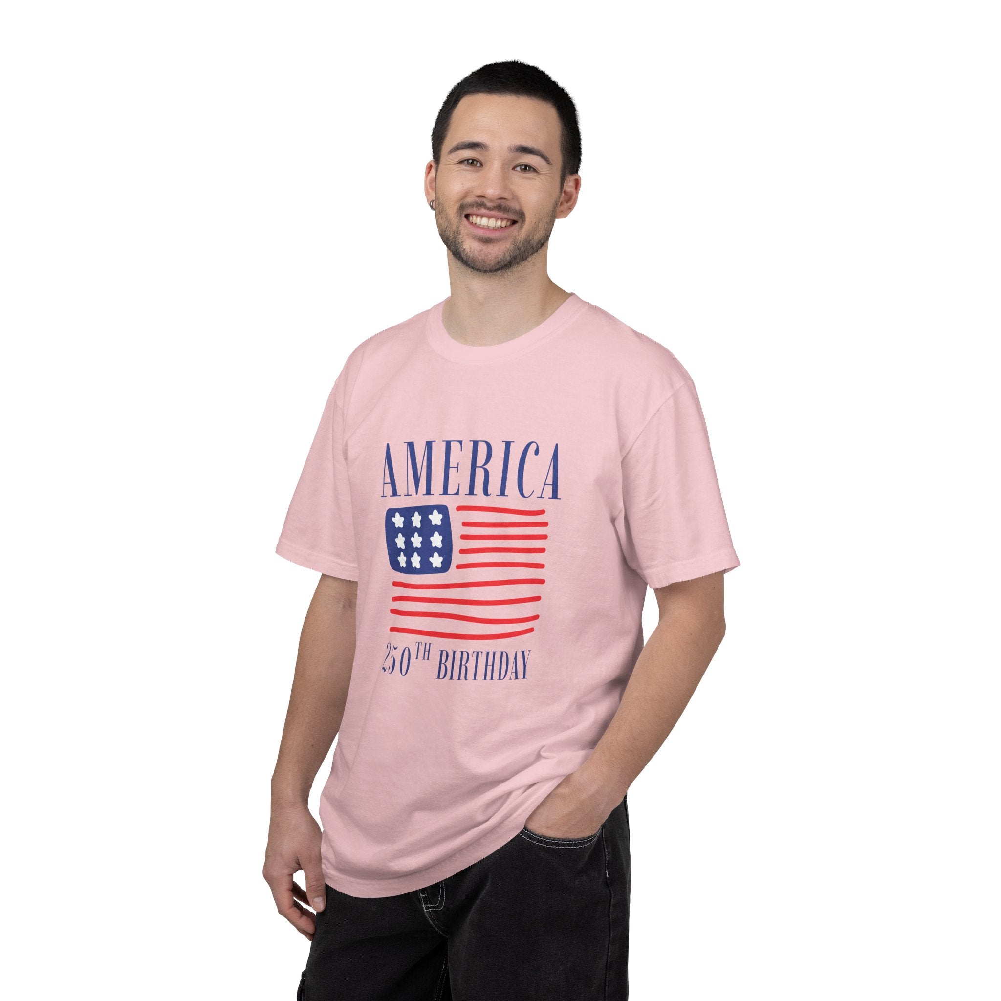 America 250th Birthday T-Shirt - Patriotic Flag Tee for 4th of July