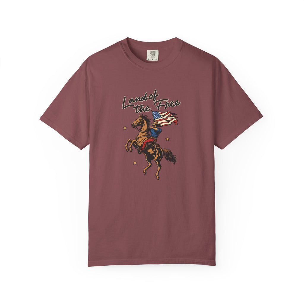 America Land of the Free Graphic T-Shirt — Patriotic