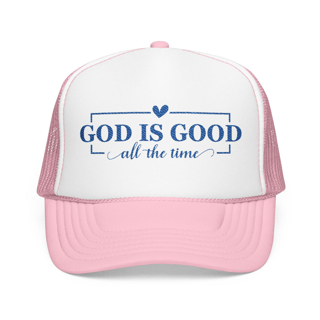 God Is Good Trucker Hat — Royal Blue Design