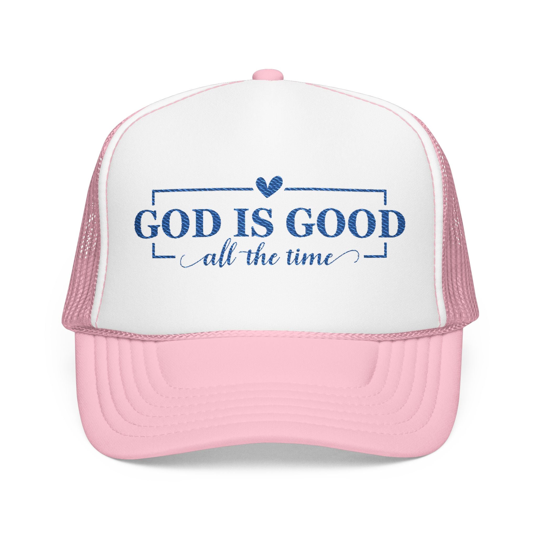 God Is Good Trucker Hat — Royal Blue Design