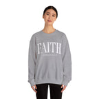 Faith Crewneck Sweatshirt — "Faith" with 1 Ephesians 2:8 Christian Pullover