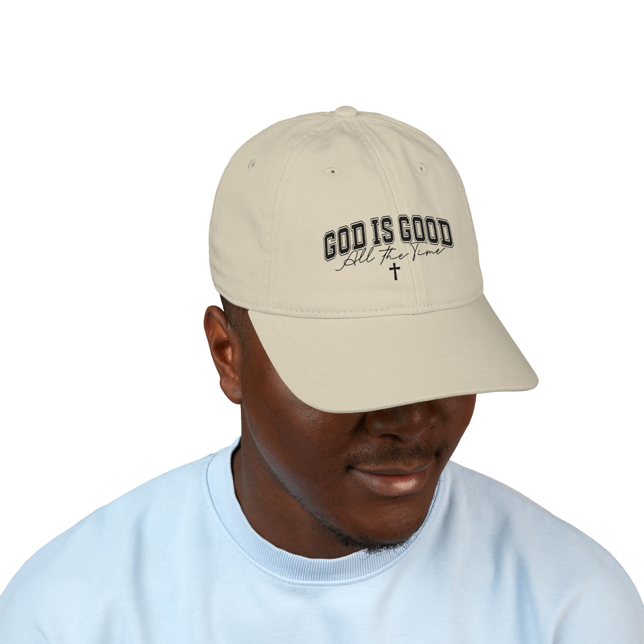 Baseball Cap — "God Is Good All The Time" Embroidered Christian Hat