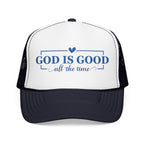 God Is Good Trucker Hat — Royal Blue Design