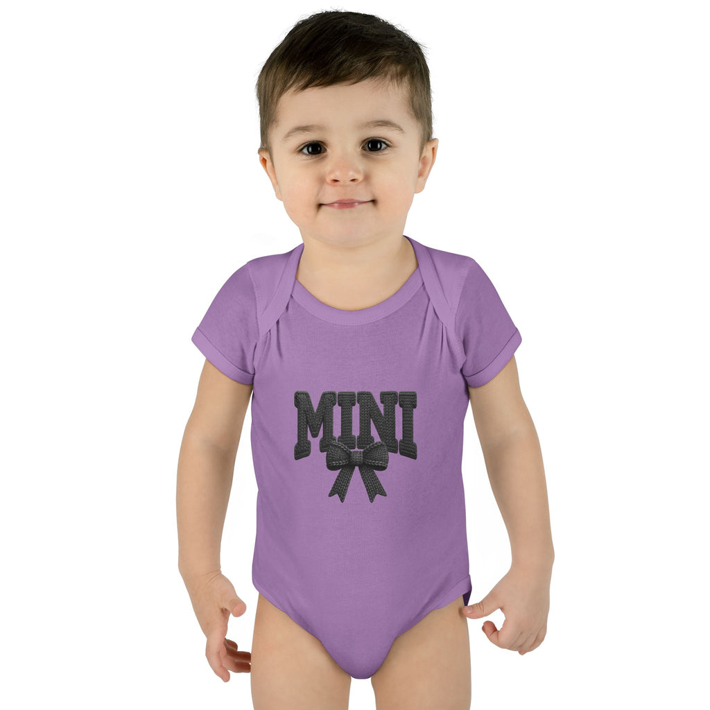 Mini Baby Bodysuit — "MINI" Bow Infant Onesie