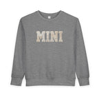 Mini Toddler Sweatshirt — Neutral Lettering Pullover
