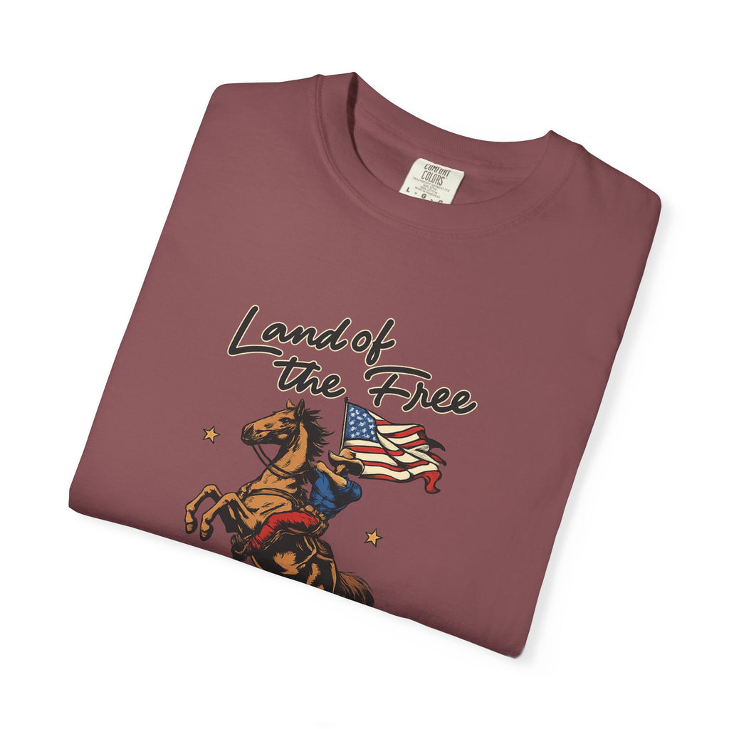 America Land of the Free Graphic T-Shirt — Patriotic