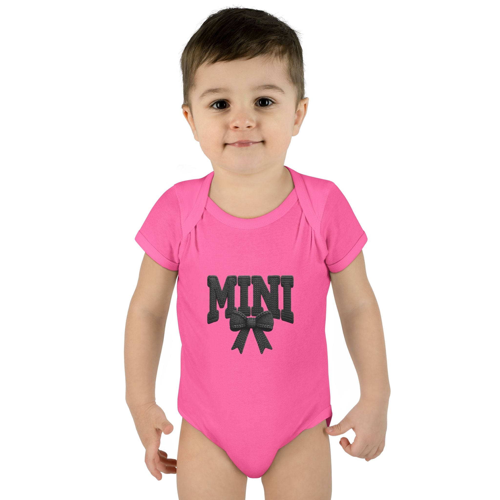 Mini Baby Bodysuit — "MINI" Bow Infant Onesie