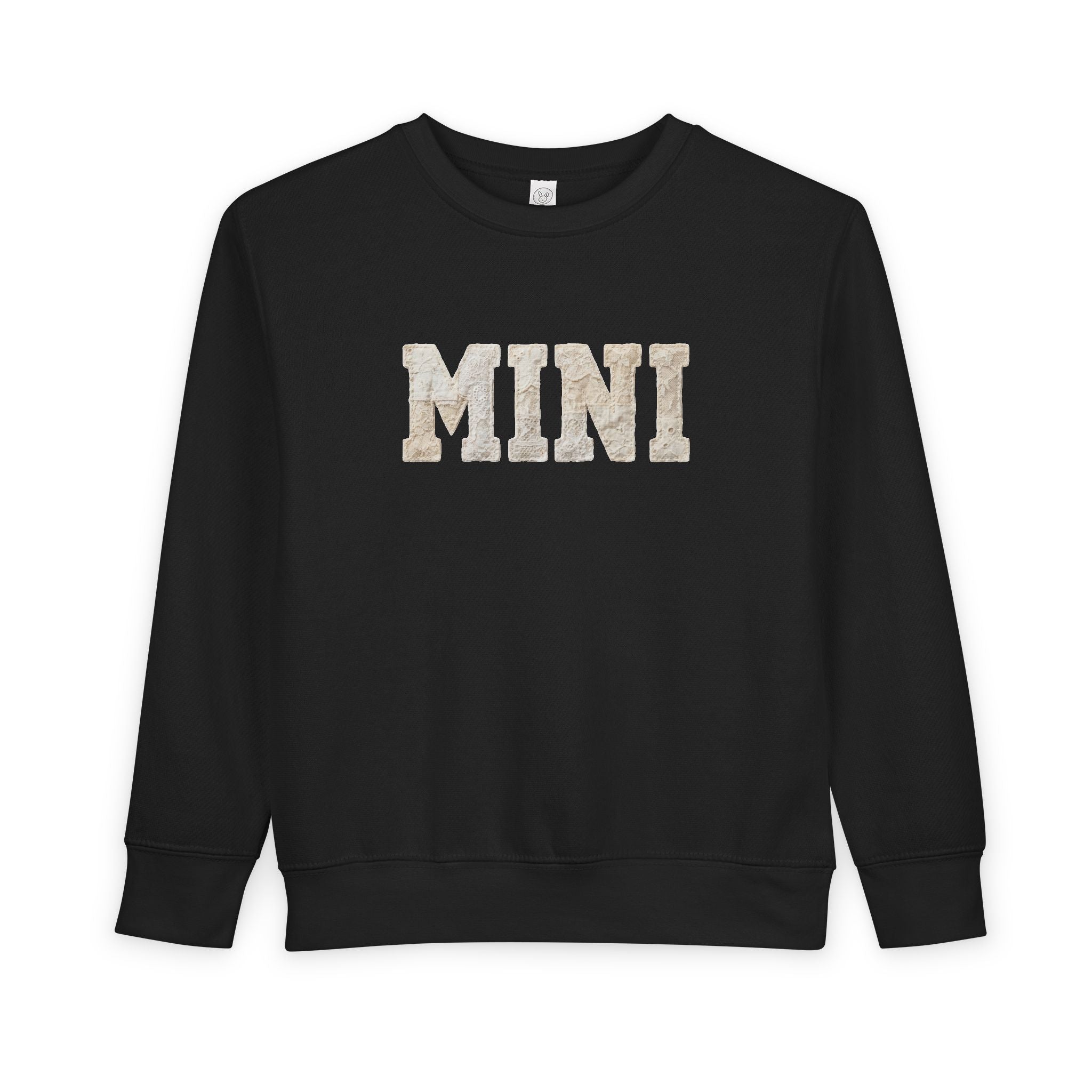 Mini Toddler Sweatshirt — Neutral Lettering Pullover