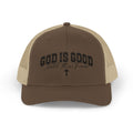 God Is Good Trucker Cap – Faith-Based Snapback Hat with Cross