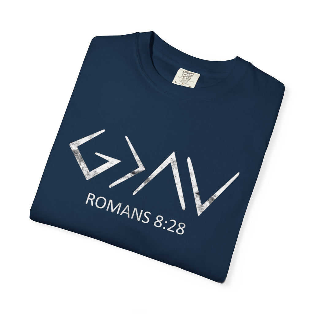 Romans 8:28 Comfort Colors Tee