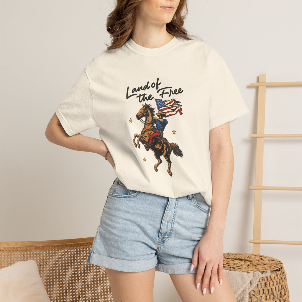America Land of the Free Graphic T-Shirt — Patriotic