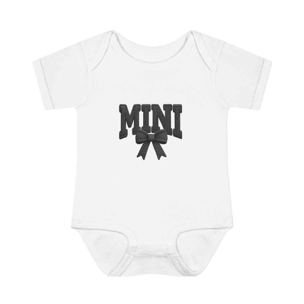 Mini Baby Bodysuit — "MINI" Bow Infant Onesie