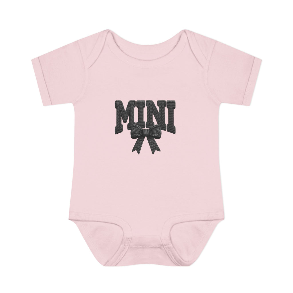 Mini Baby Bodysuit — "MINI" Bow Infant Onesie