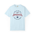America Land of the Free Graphic T-Shirt — Patriotic 1776 Home of the Brave Tee