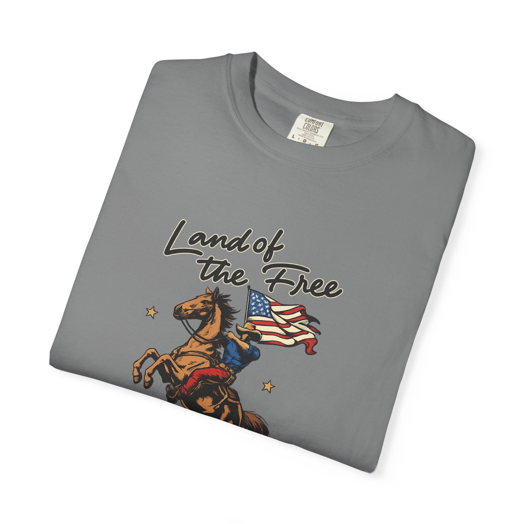 America Land of the Free Graphic T-Shirt — Patriotic