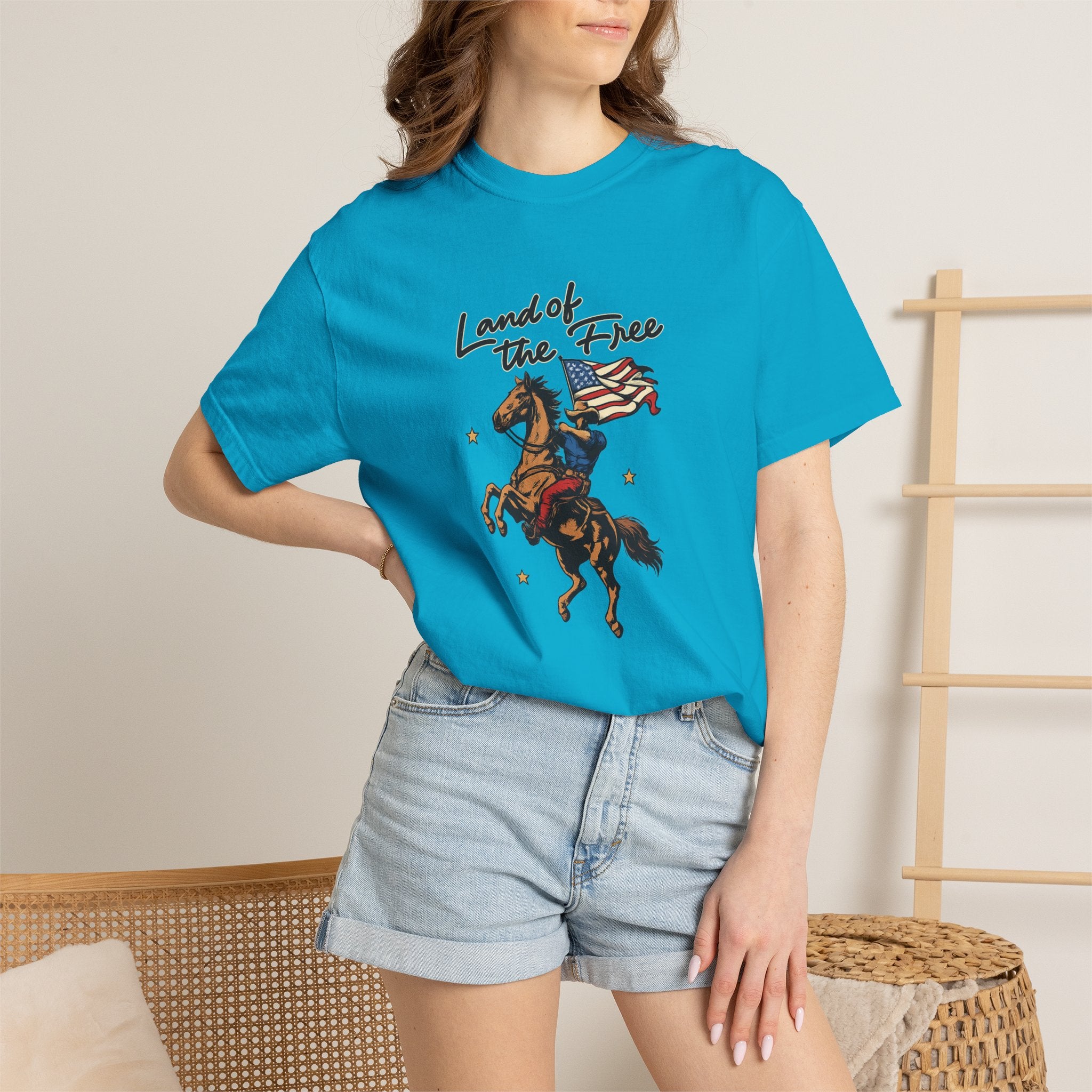 America Land of the Free Graphic T-Shirt — Patriotic