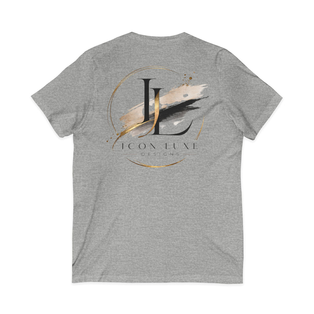 Custom Pocket V‑Neck Tee — Bella + Canvas