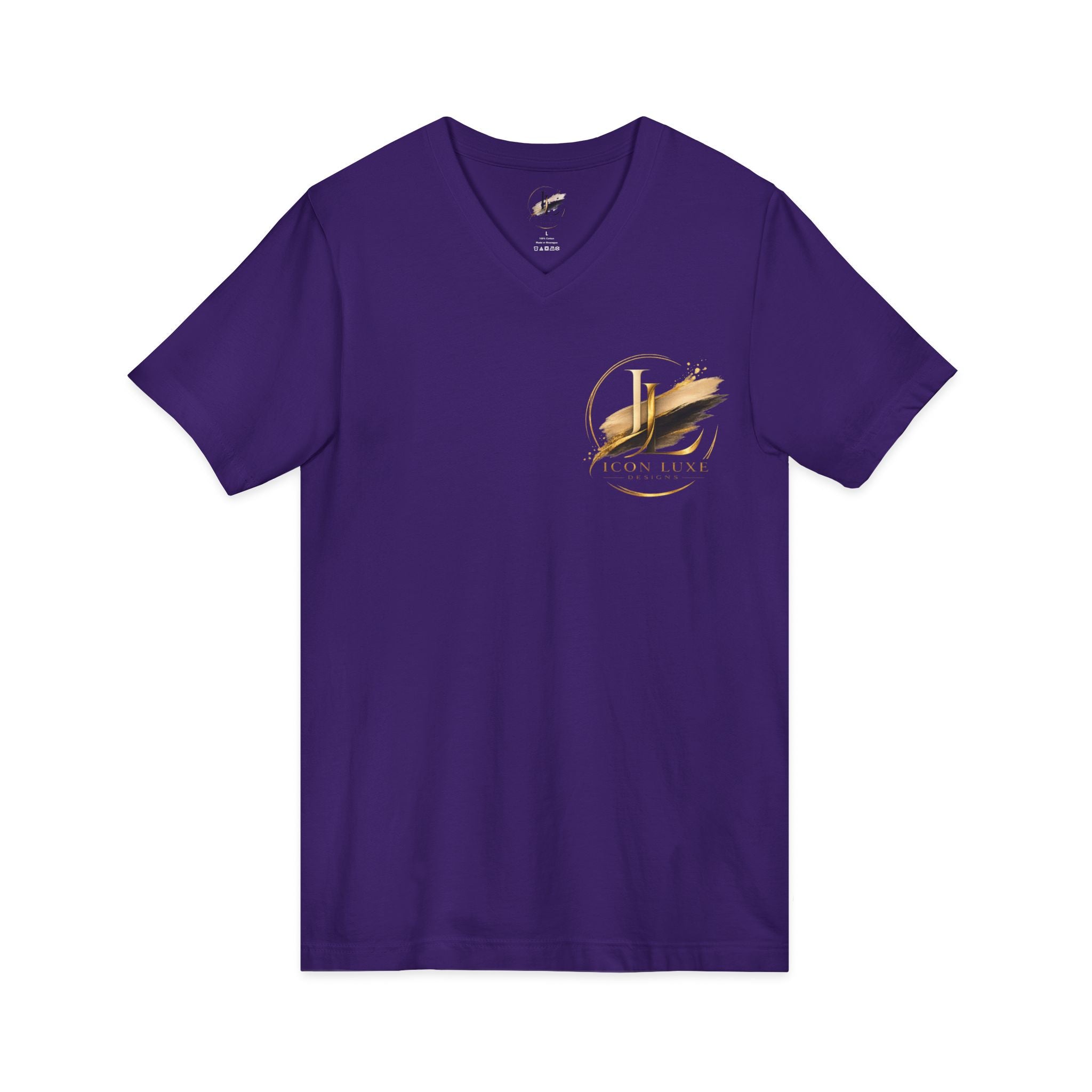 Custom Pocket V‑Neck Tee — Bella + Canvas