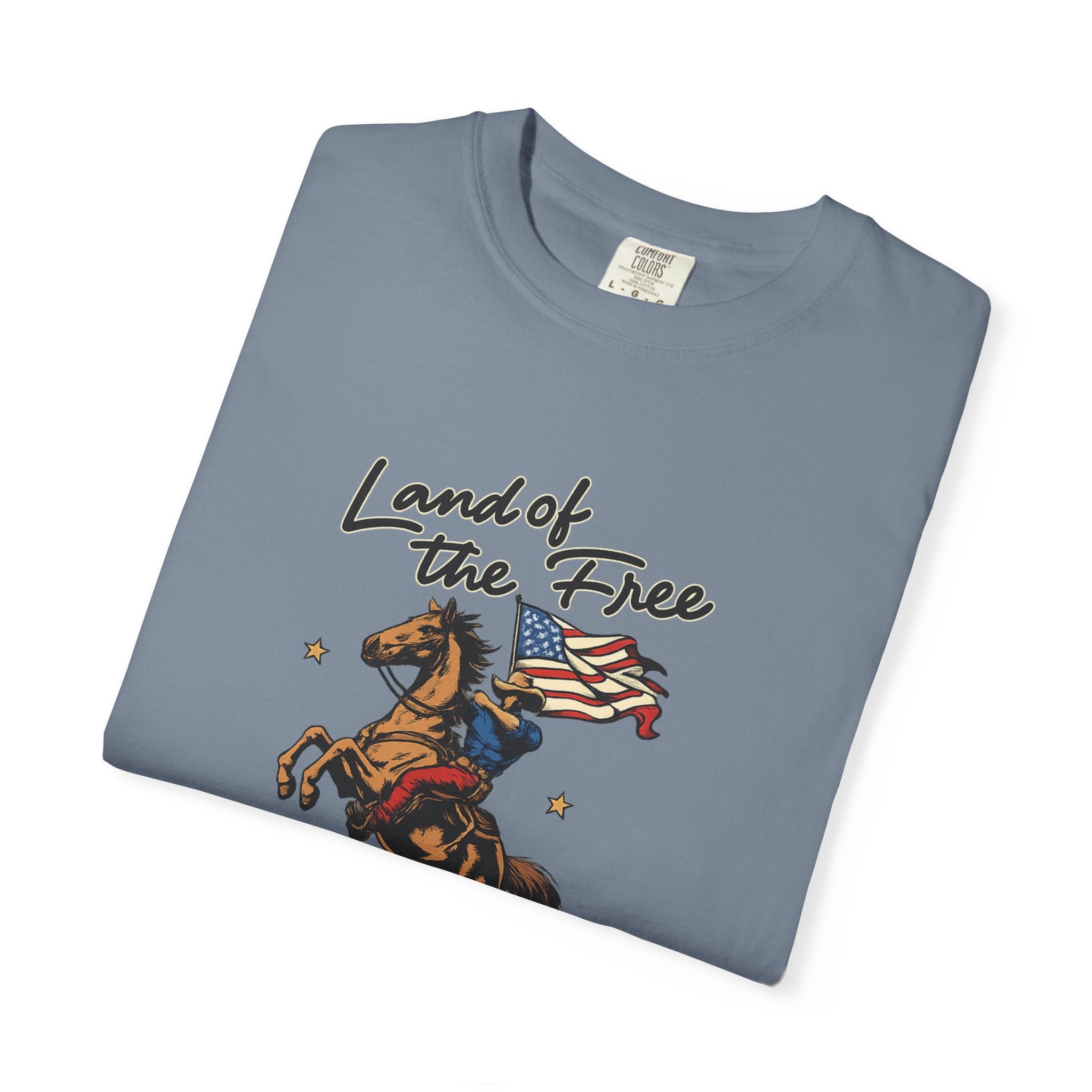 America Land of the Free Graphic T-Shirt — Patriotic