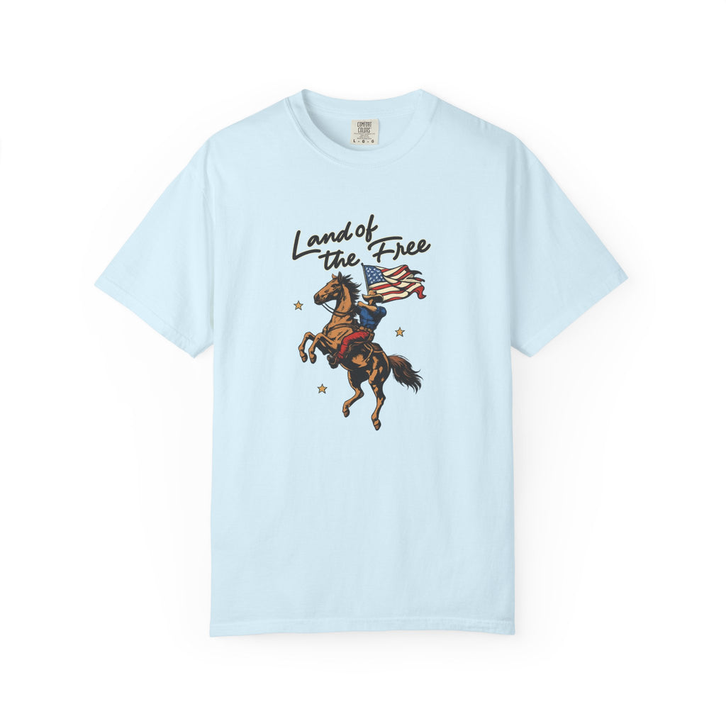 America Land of the Free Graphic T-Shirt — Patriotic