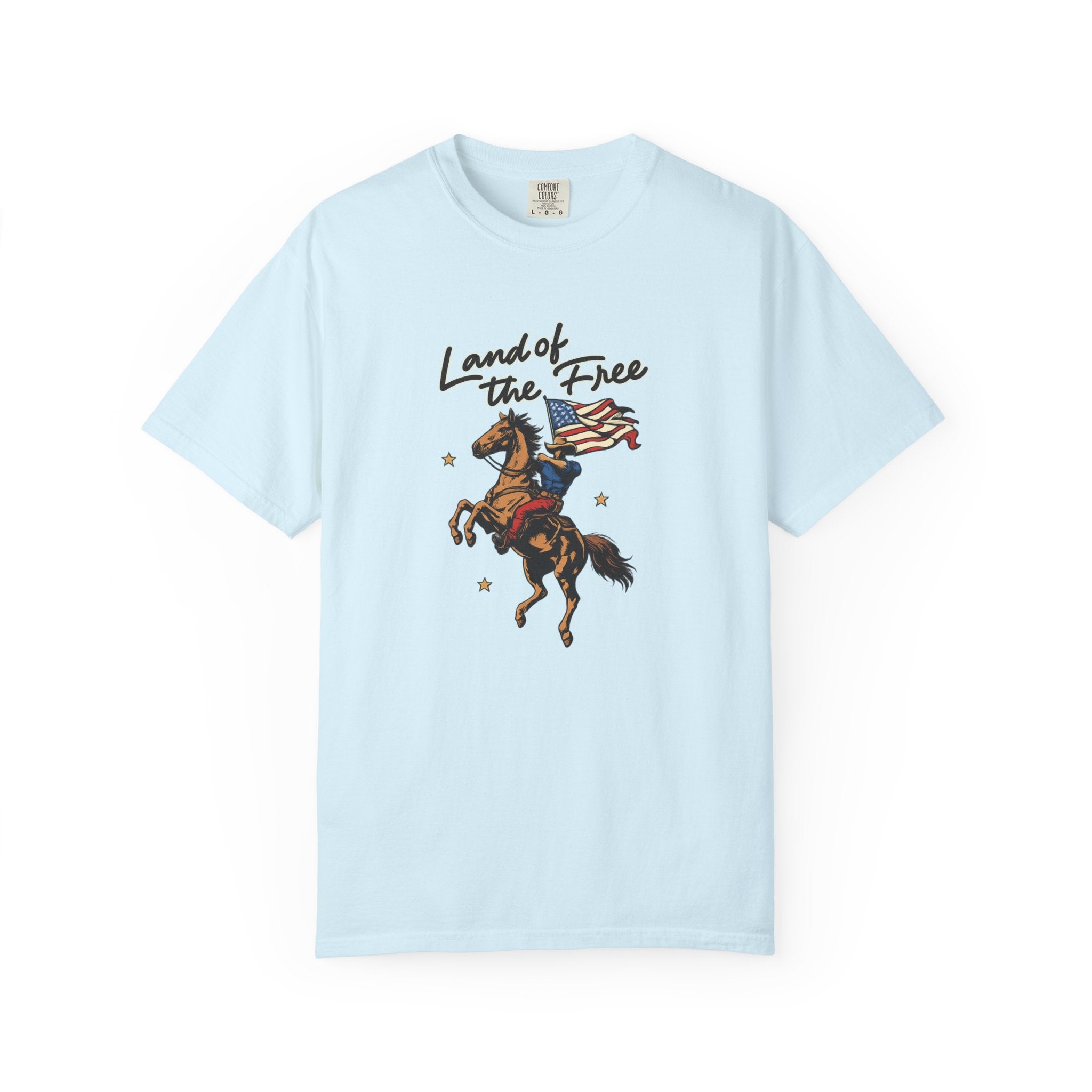 America Land of the Free Graphic T-Shirt — Patriotic