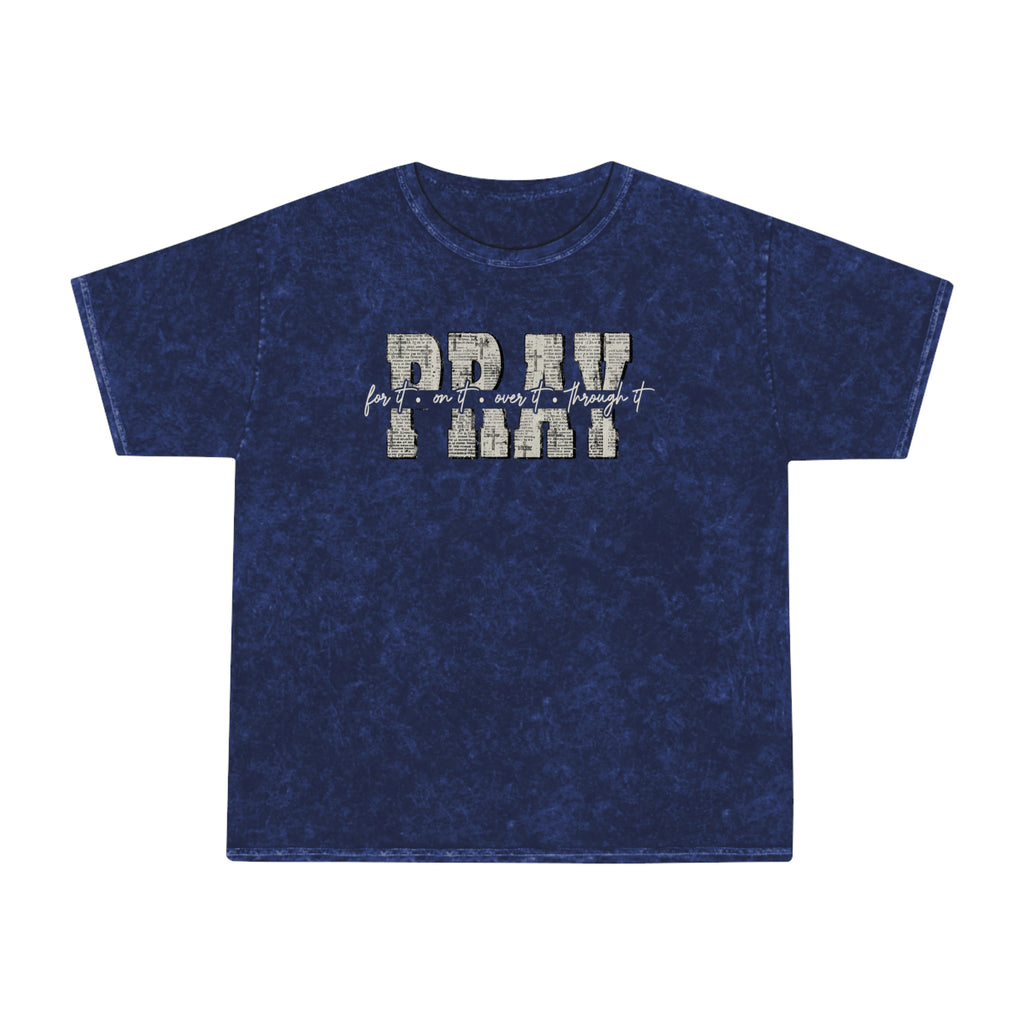 Pray Distressed Mineral Wash T-Shirt
