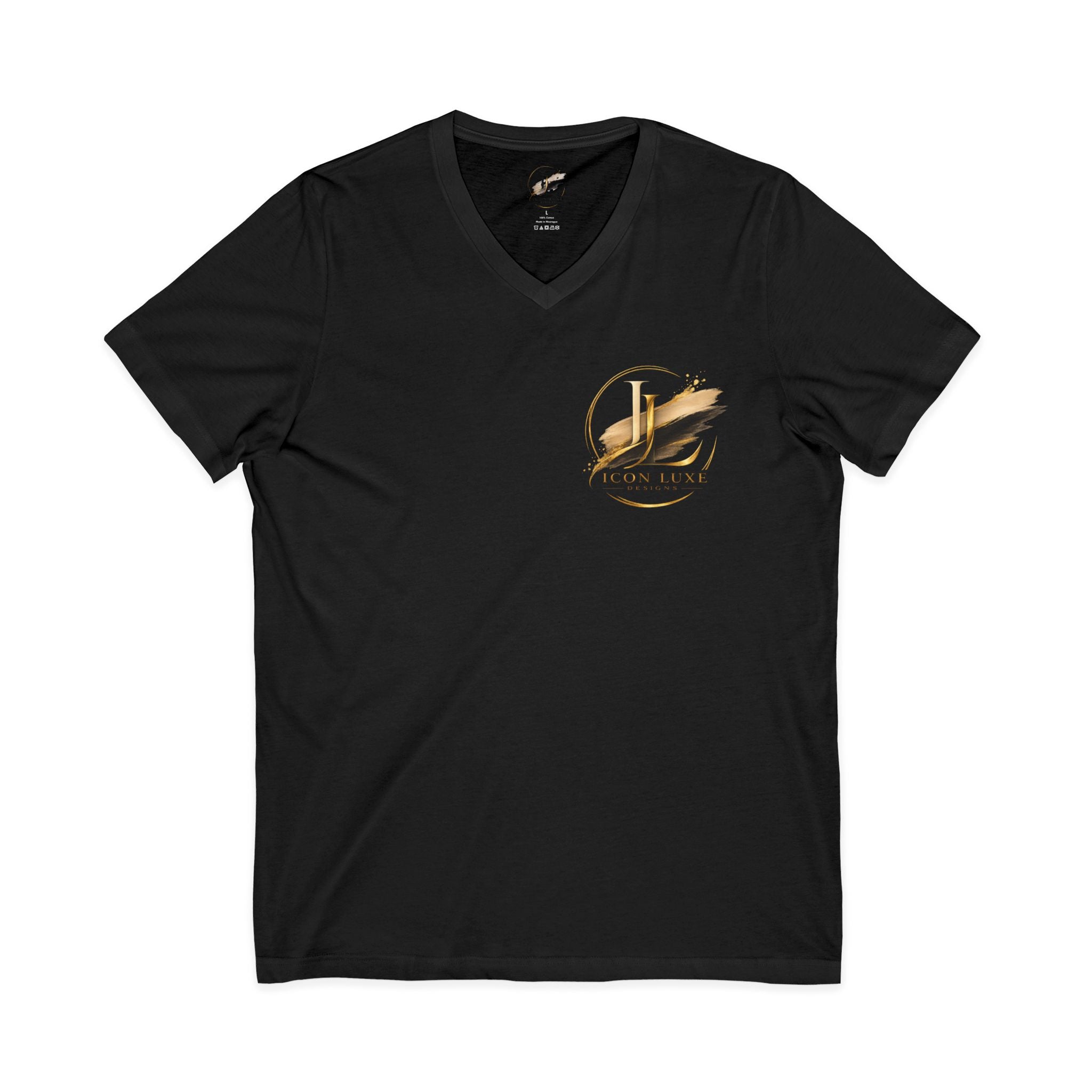 Custom Pocket V‑Neck Tee — Bella + Canvas