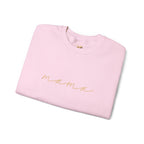 Mama Embroidery Crewneck Sweatshirt — Minimal Rose Gold Script