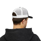 God Script Trucker Cap — Gold Sparkle Faith Snapback