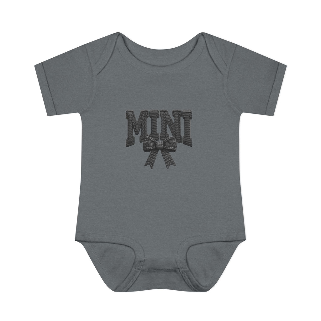 Mini Baby Bodysuit — "MINI" Bow Infant Onesie