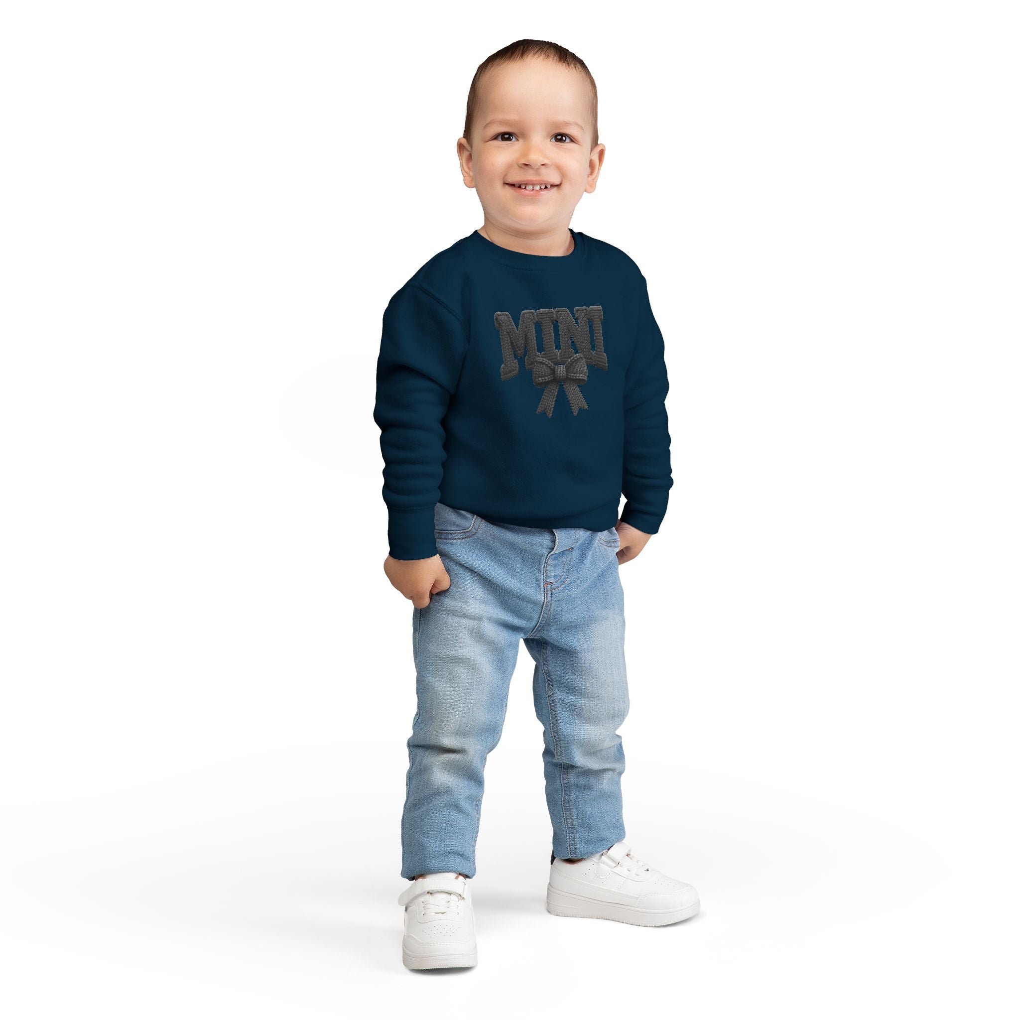 Toddler Sweatshirt - 'Mini' Bow Graphic Pullover