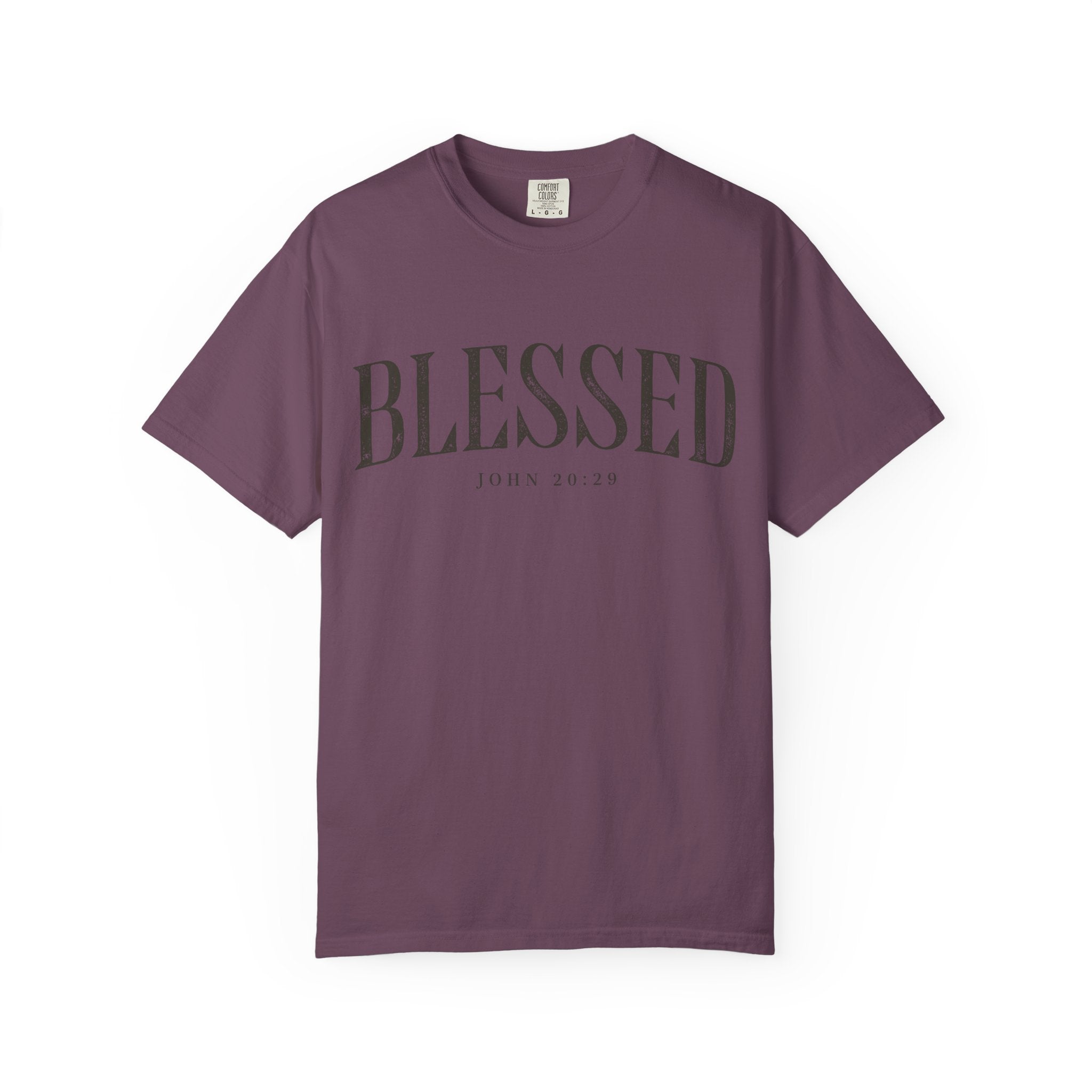 Blessed Christian T-Shirt — 'BLESSED' with John 20:25 Scripture Tee